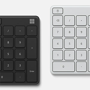 Microsoft Number Pad - Bluetooth Wireless Standalone 18-Key Number Pad for Numeric Input