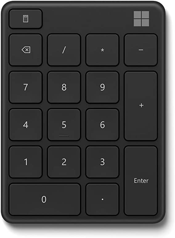 Microsoft Number Pad - Bluetooth Wireless Standalone 18-Key Number Pad for Numeric Input