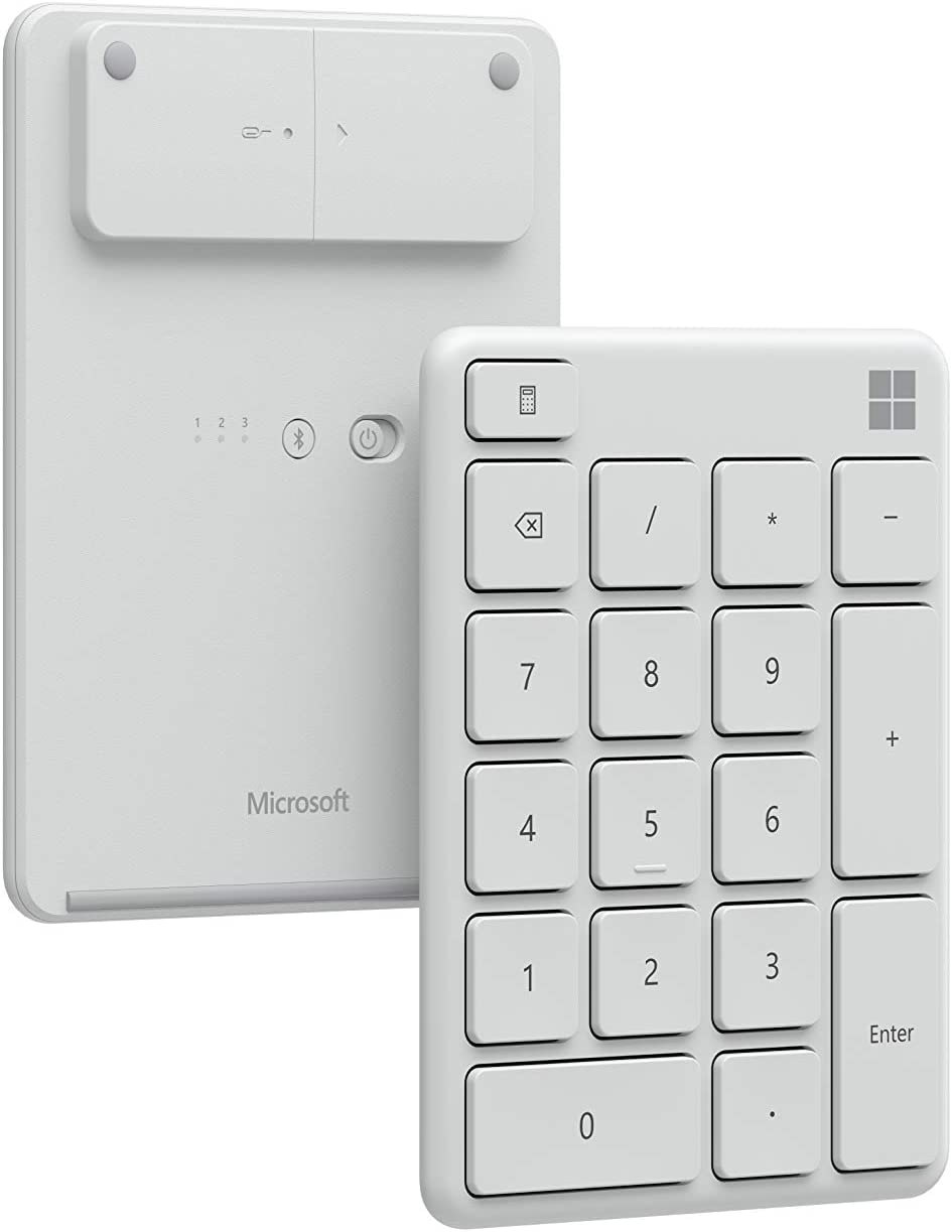 Microsoft Number Pad - Bluetooth Wireless Standalone 18-Key Number Pad for Numeric Input