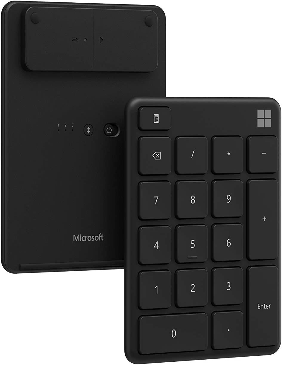 Microsoft Number Pad - Bluetooth Wireless Standalone 18-Key Number Pad for Numeric Input