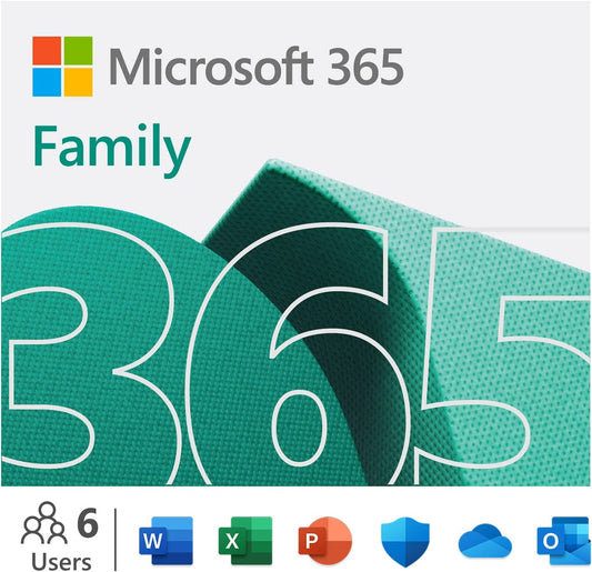 Microsoft 365 Family Office Suite | 12 Month Subscription | 6 device license